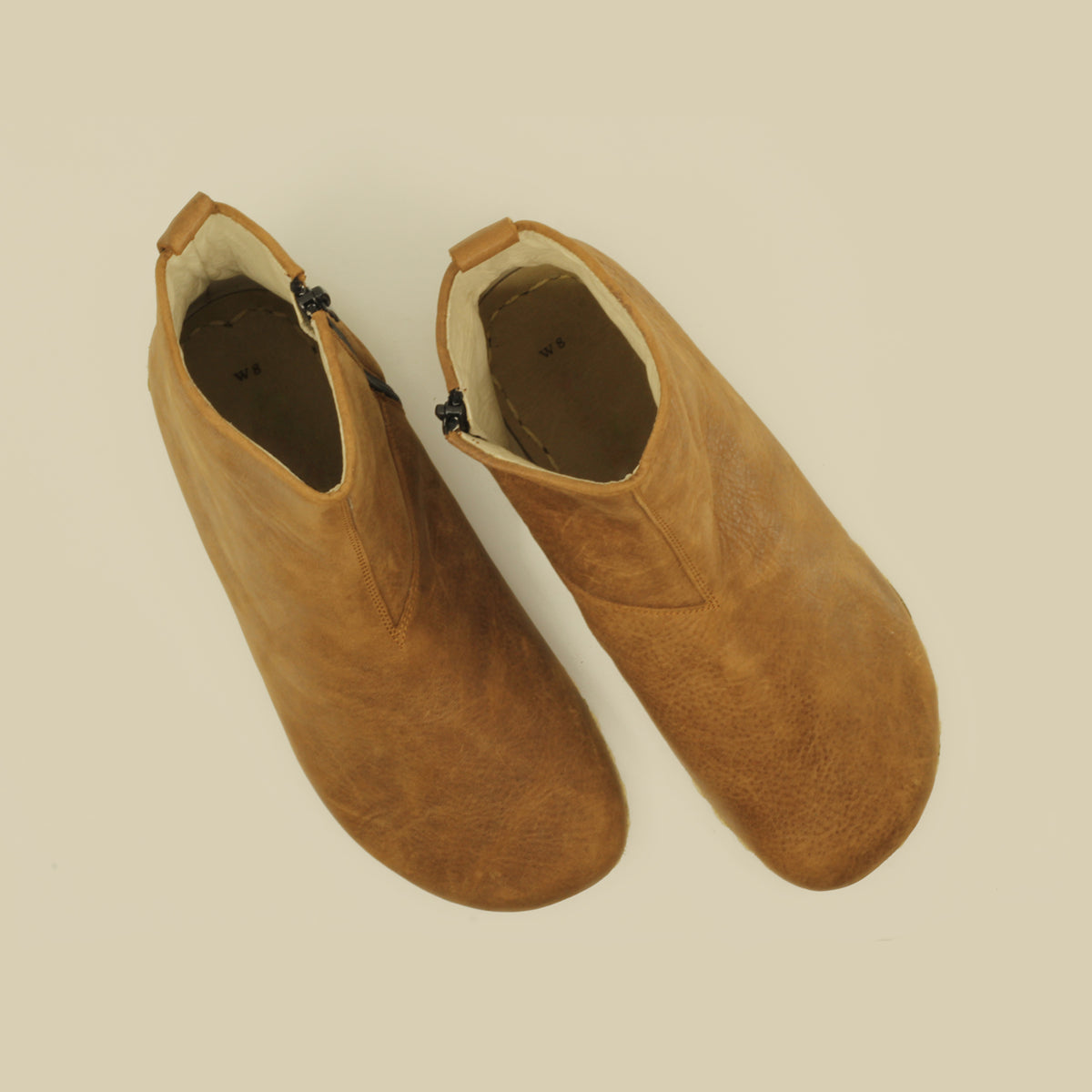 Erkek Mat Kahve Fermuarlı Barefoot Bot, 4. fotoğraf