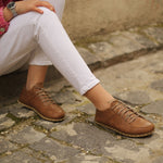 Kadın Mat Kahve Sneaker Barefoot Ayakkabı, 7. fotoğraf