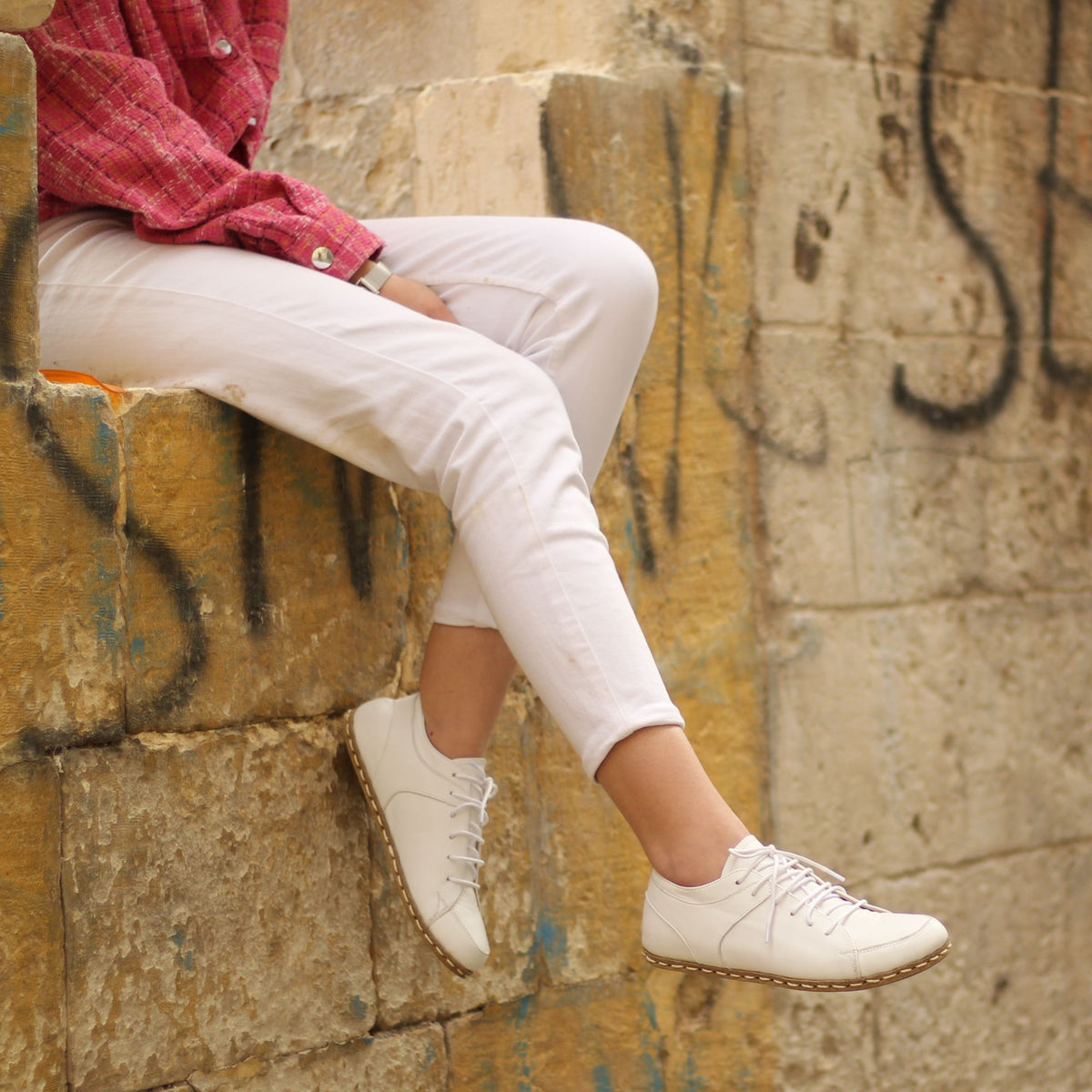 Kadın Beyaz Sneaker Barefoot Ayakkabı, 4. fotoğraf