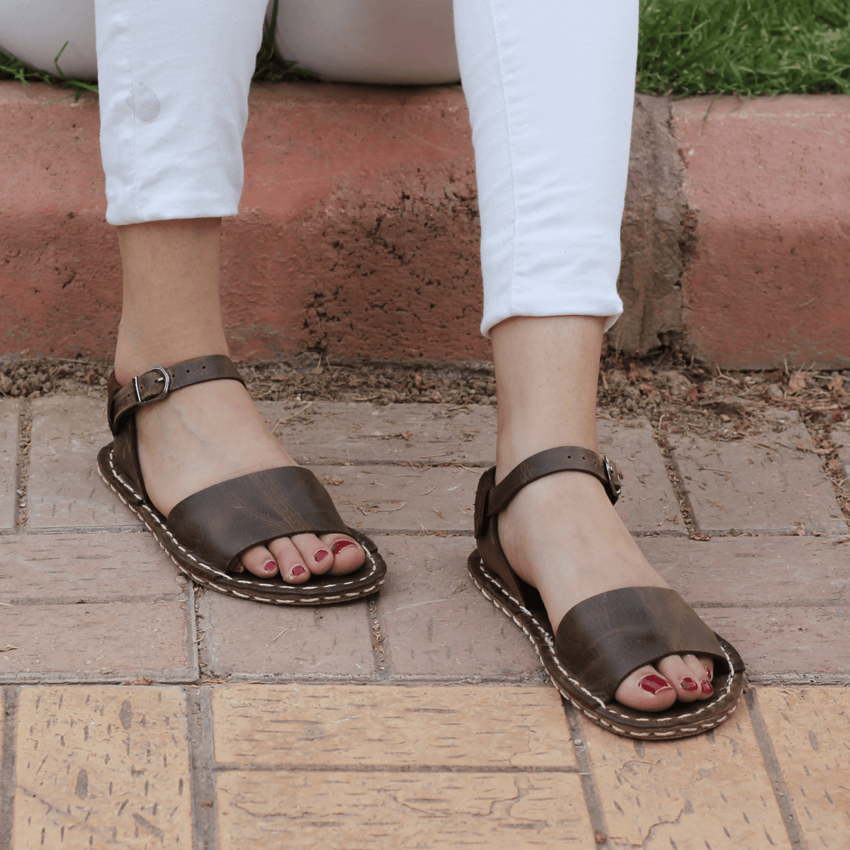 Kadın Klasik Kahverengi Lena Barefoot Sandalet, 4. fotoğraf