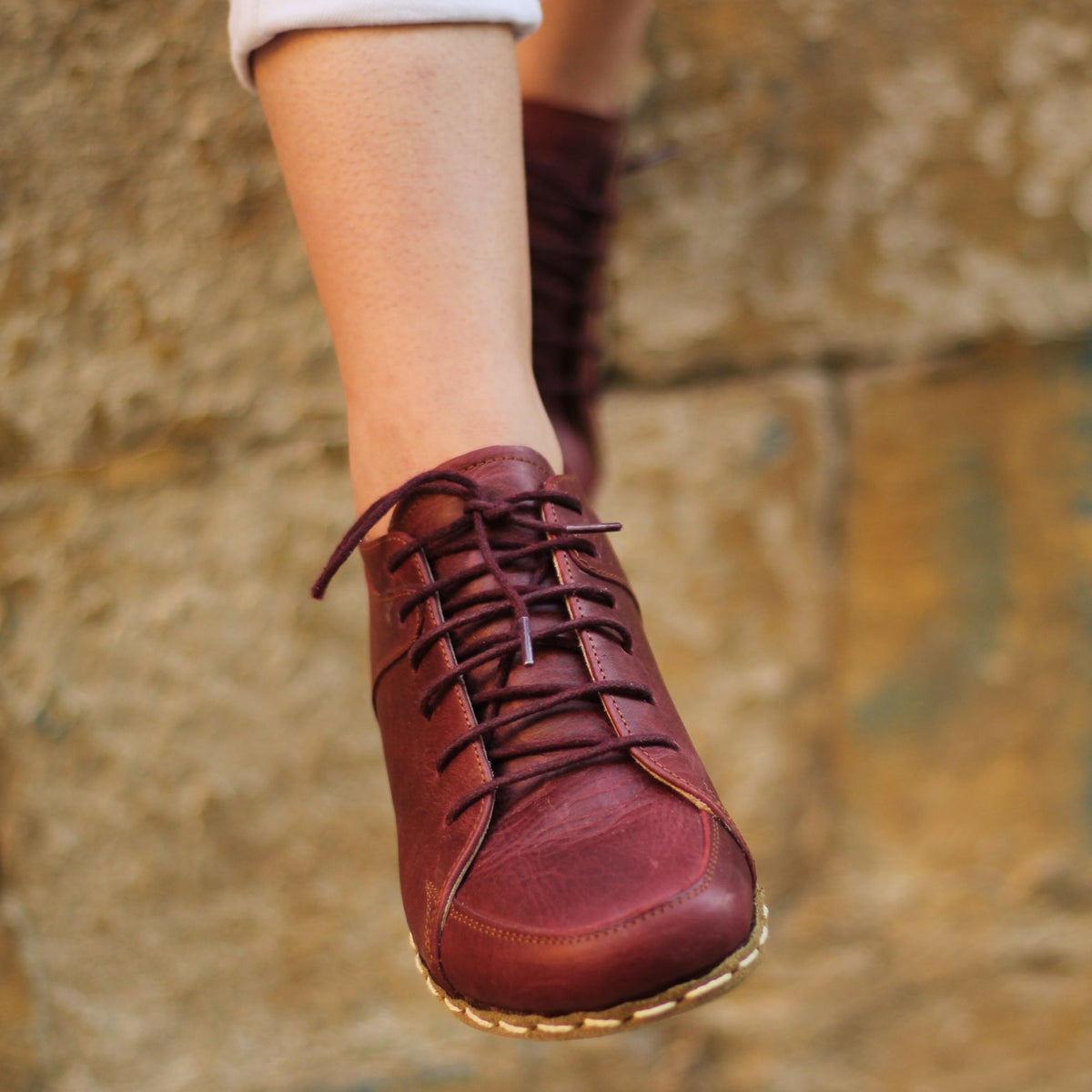 Kadın Bordo Sneaker Barefoot Ayakkabı, 6. fotoğraf