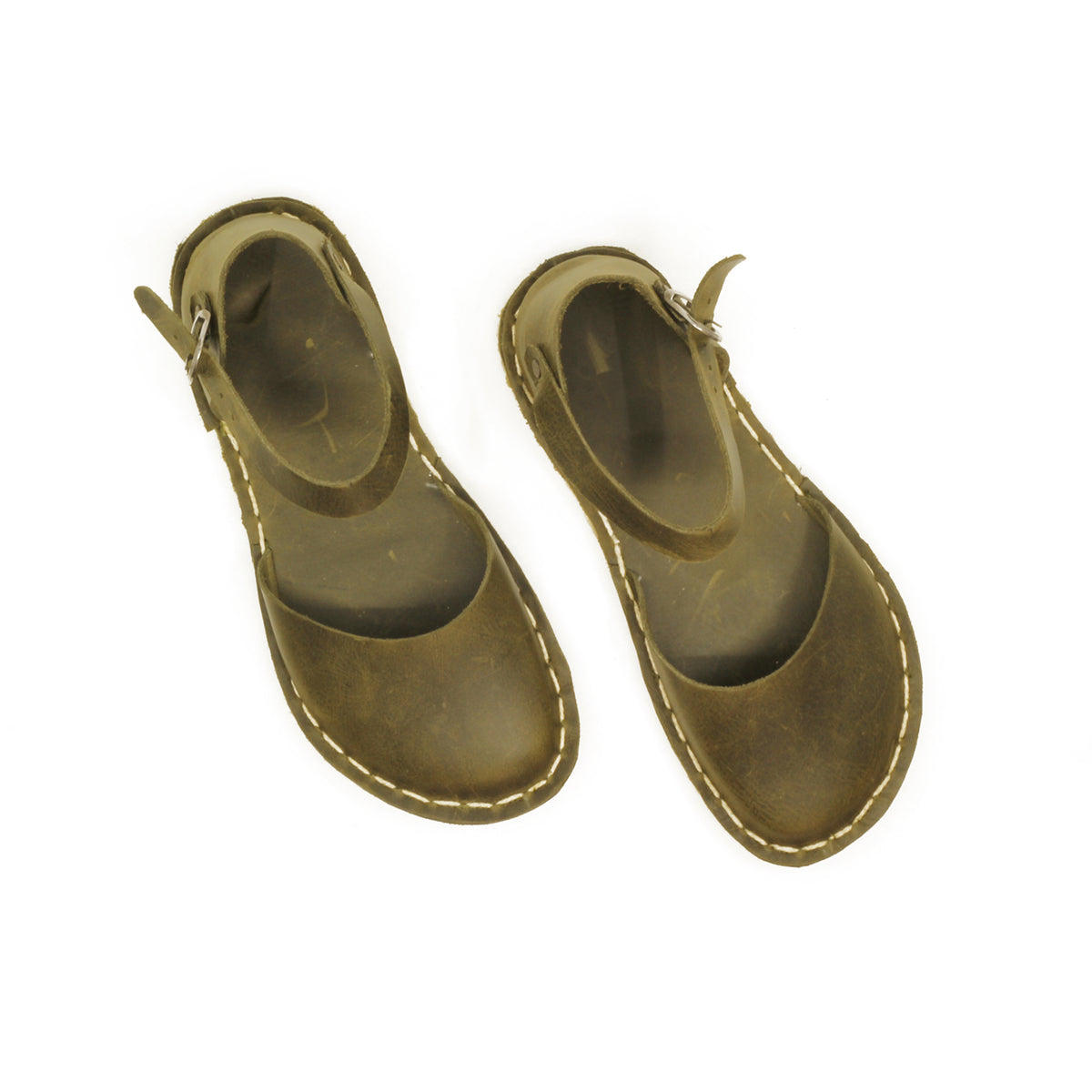 Kadın Zeytin Yeşili Sandalet Barefoot Sandalet, 5. fotoğraf