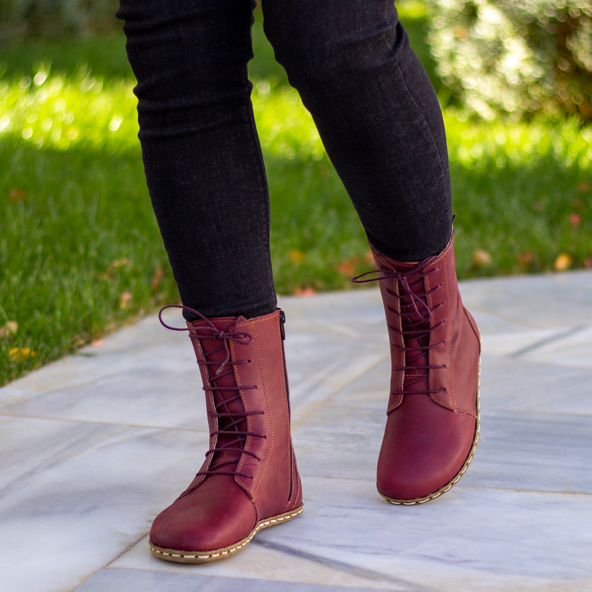 Kadın Bordo Barefoot Bot, 5. fotoğraf