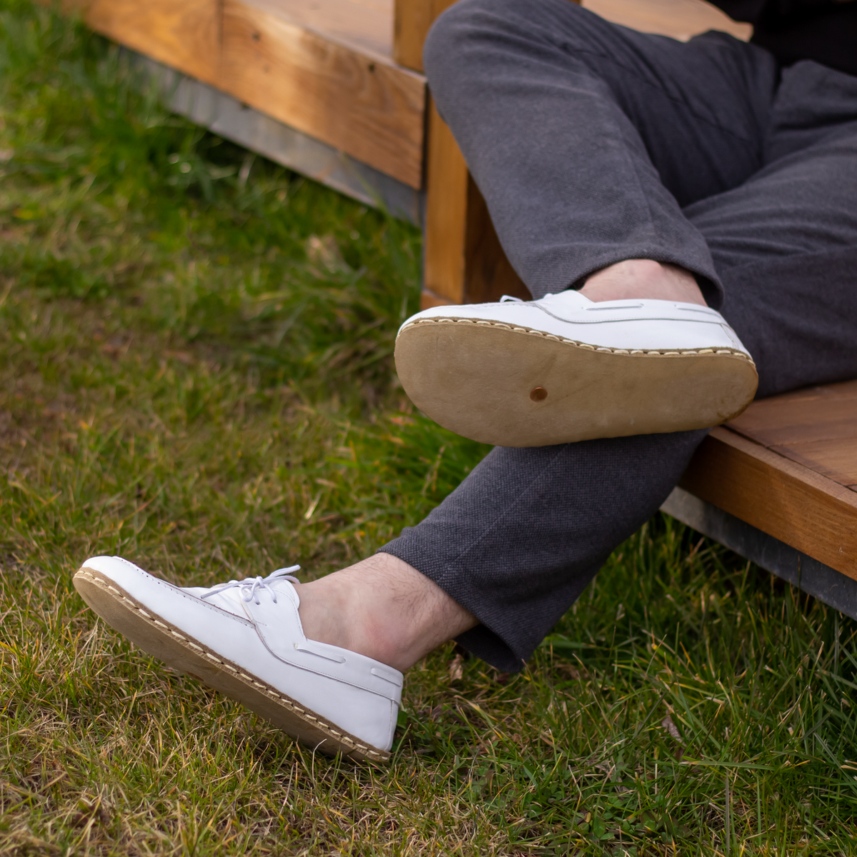 Erkek Beyaz Mellow Barefoot Ayakkabı, 5. fotoğraf