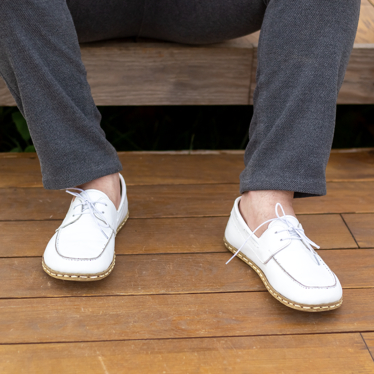 Erkek Beyaz Mellow Barefoot Ayakkabı, 4. fotoğraf