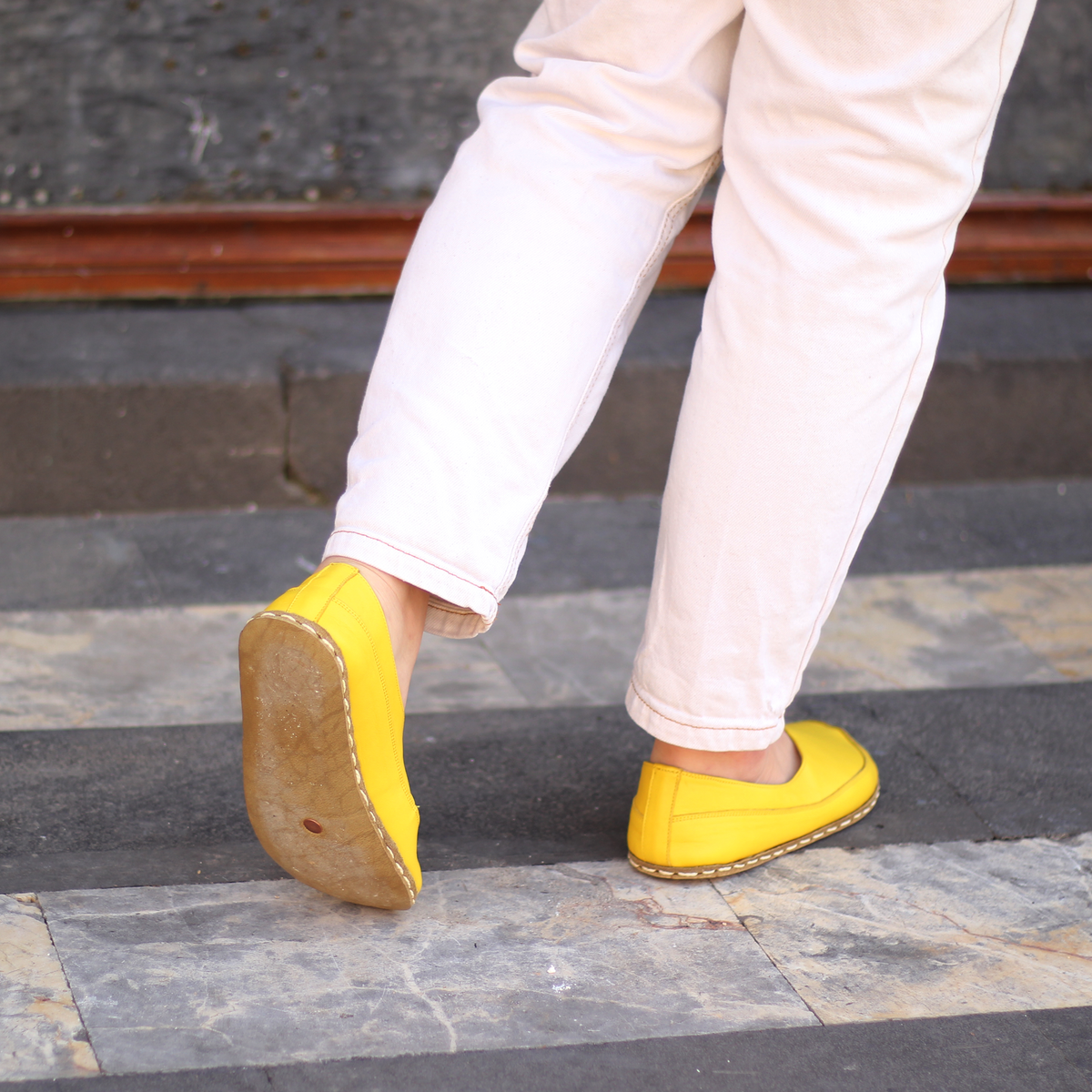 Kadın Sarı Sevim Barefoot Ayakkabı, 2. fotoğraf