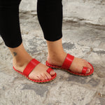 Kadın Kırmızı Barefoot Terlik, 8. fotoğraf