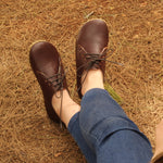 Kadın Fındık Kahve Bağcıklı Barefoot Ayakkabı, 3. fotoğraf
