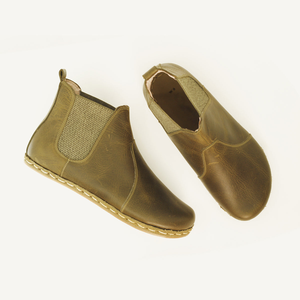 Erkek Zeytin Yeşili Parçalı Barefoot Bot, 5. fotoğraf