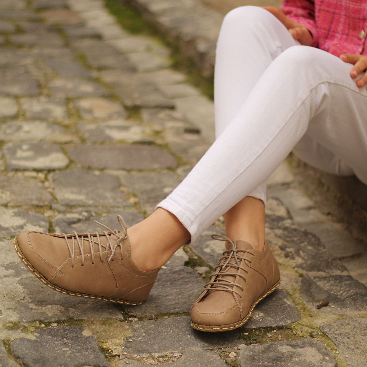 Kadın Bej Sneaker Barefoot Ayakkabı, 3. fotoğraf
