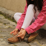 Kadın Mat Kahve Sneaker Barefoot Ayakkabı, 3. fotoğraf