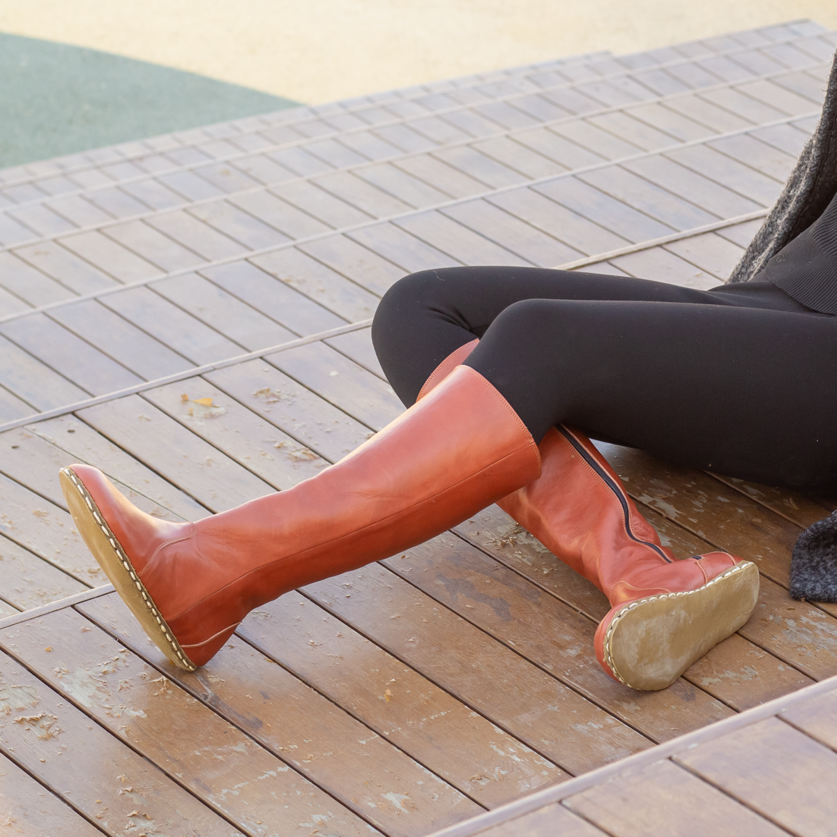 Kadın Burnt Orange Barefoot Çizme, 5. fotoğraf