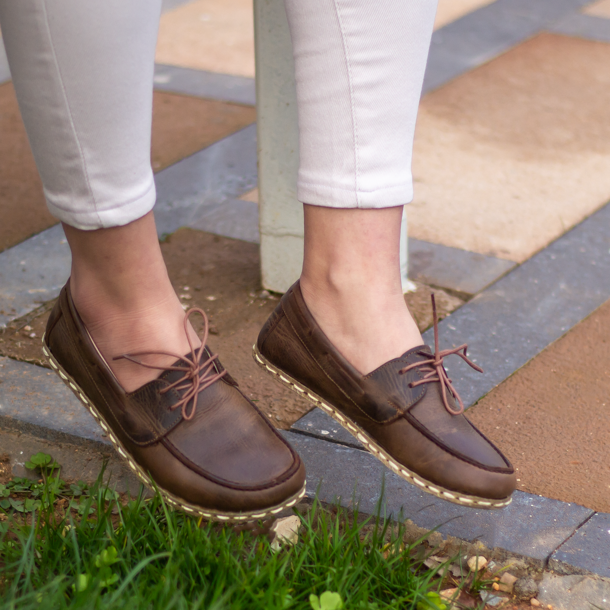 Kadın Klasik Kahverengi Mellow Barefoot Ayakkabı, 6. fotoğraf