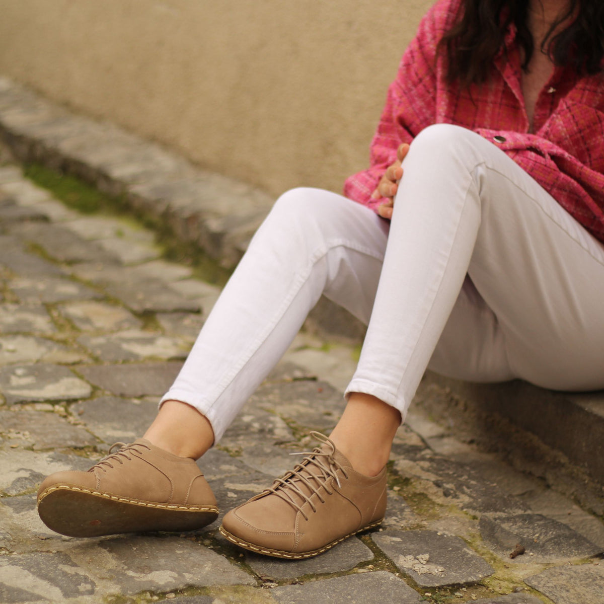 Kadın Bej Sneaker Barefoot Ayakkabı, 4. fotoğraf