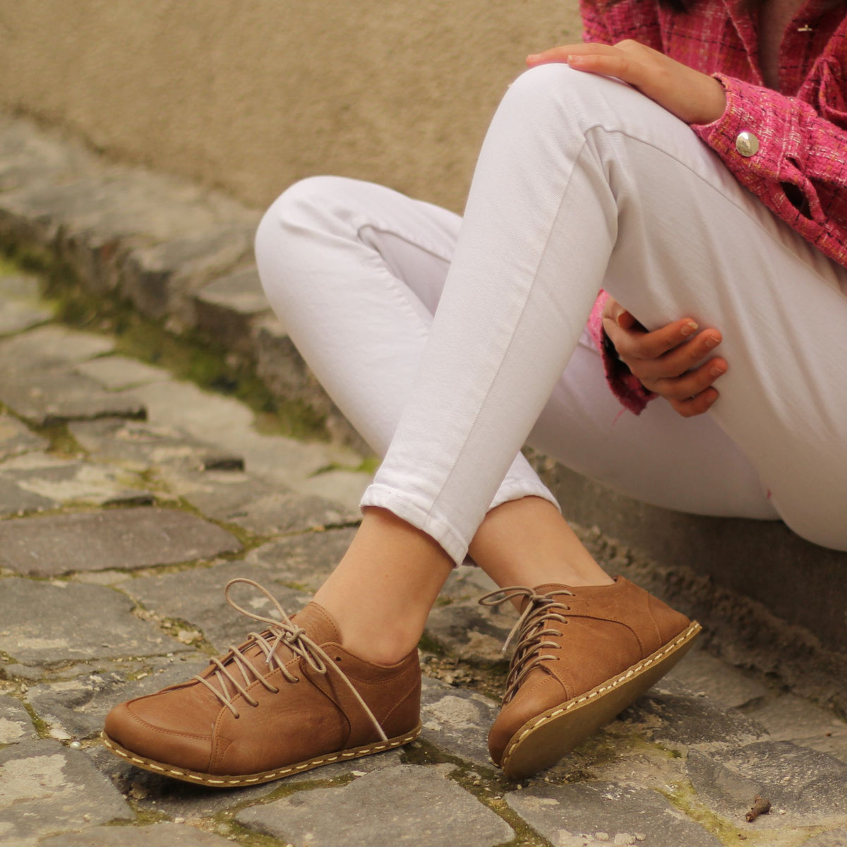 Kadın Mat Kahve Sneaker Barefoot Ayakkabı, 5. fotoğraf