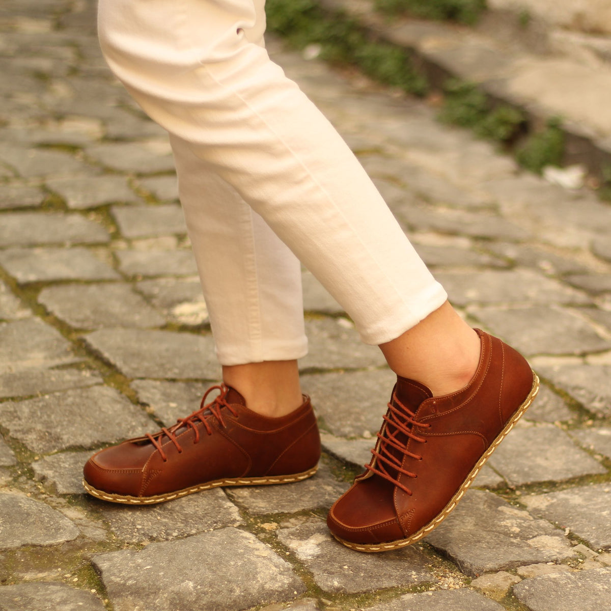 Kadın Crazy Kahve Sneaker Barefoot Ayakkabı, 4. fotoğraf