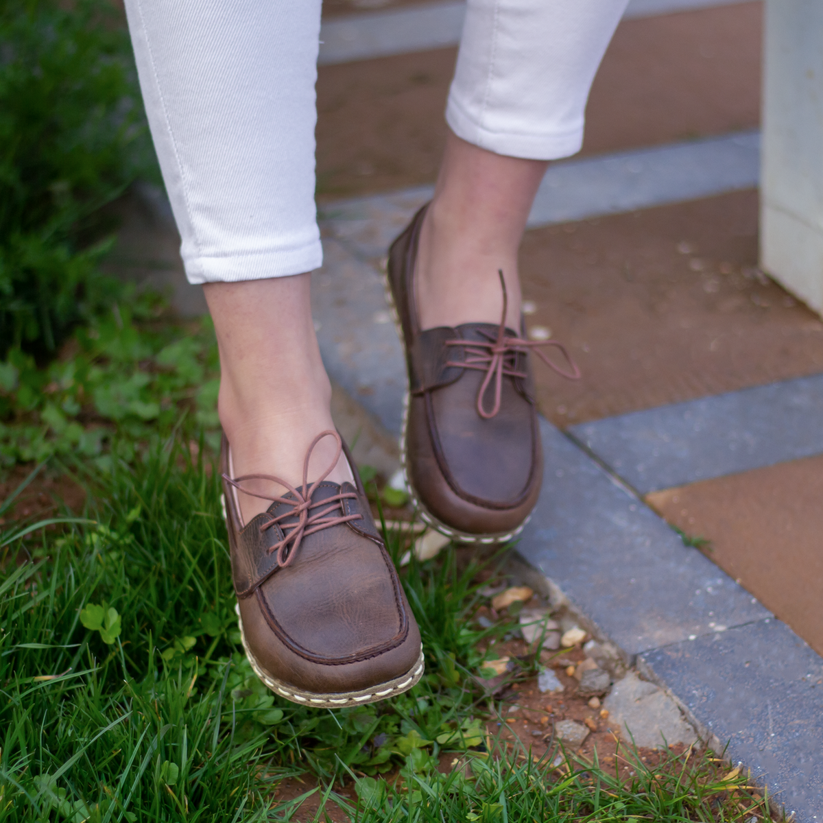 Kadın Klasik Kahverengi Mellow Barefoot Ayakkabı, 4. fotoğraf