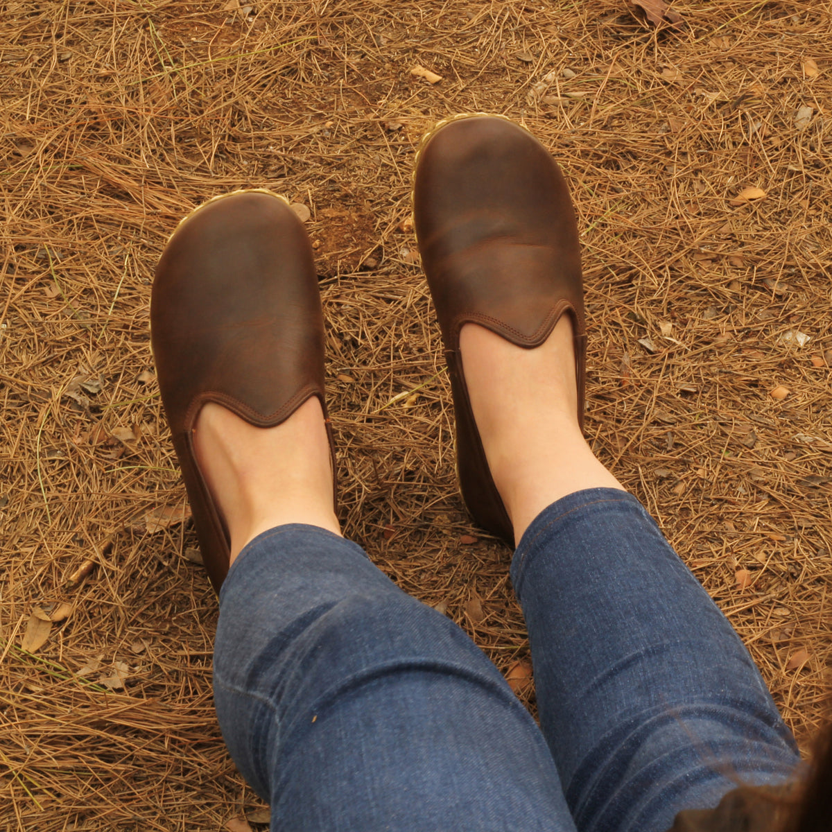 Kadın Klasik Kahverengi Klasik Barefoot Ayakkabı, 5. fotoğraf