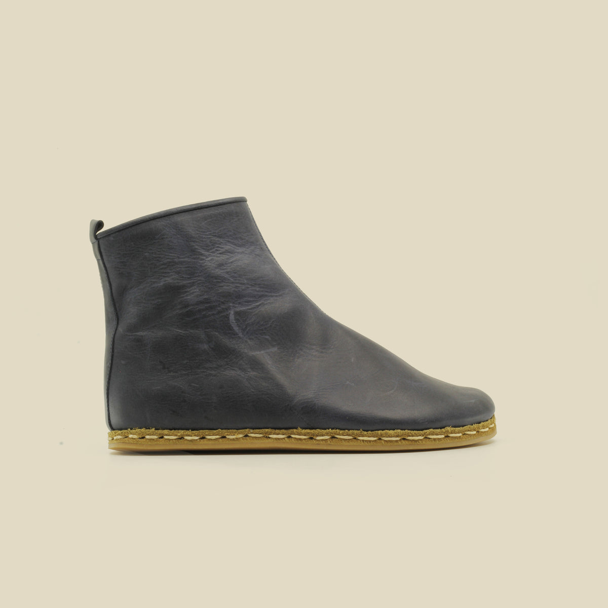 Erkek Lacivert Fermuarlı Barefoot Bot, 1. fotoğraf