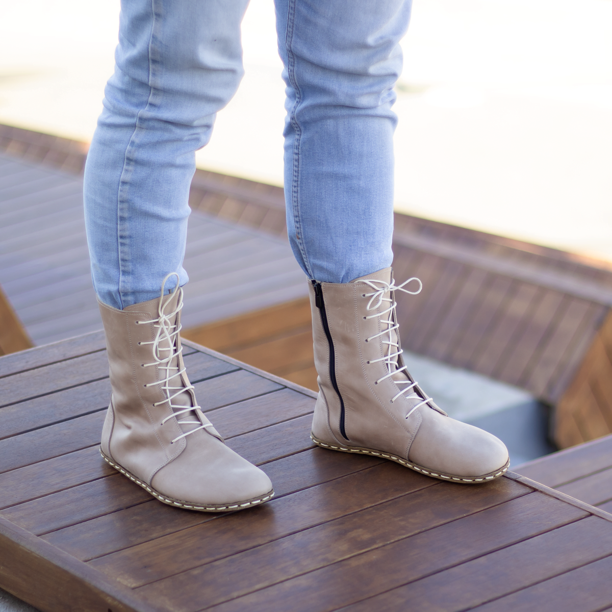 Erkek Bej Barefoot Bot, 1. fotoğraf