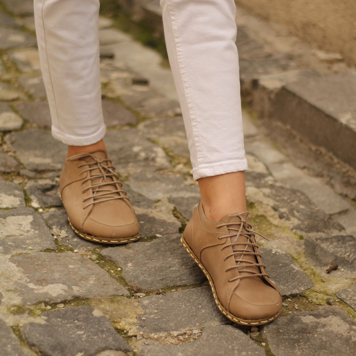 Kadın Bej Sneaker Barefoot Ayakkabı, 6. fotoğraf