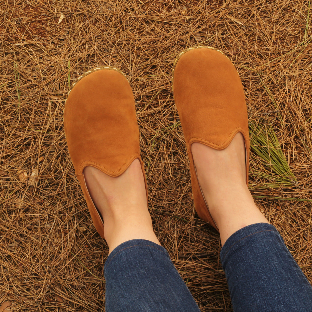 Kadın Hardal Nubuk Klasik Barefoot Ayakkabı, 4. fotoğraf