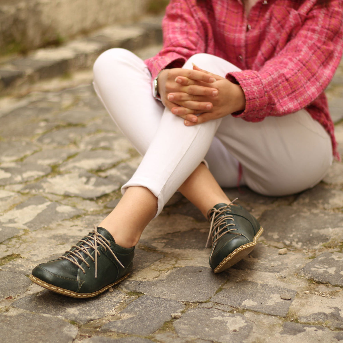 Kadın Petrol Yeşili Sneaker Barefoot Ayakkabı, 6. fotoğraf