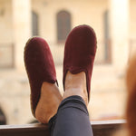 Erkek Bordo Nubuk Parçalı Barefoot Terlik, 5. fotoğraf