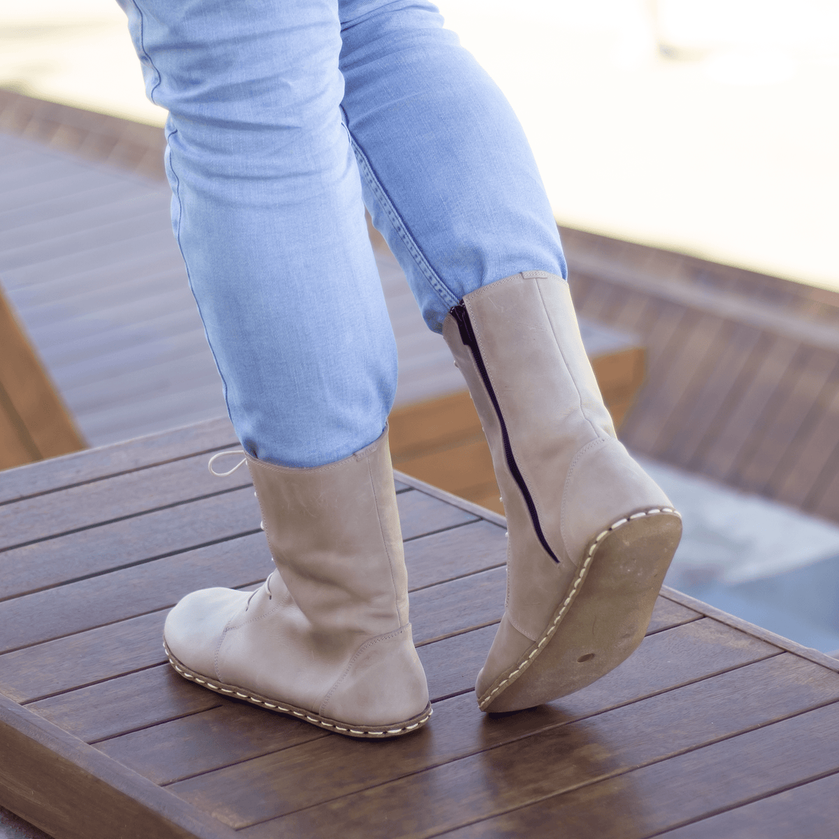 Erkek Bej Barefoot Bot, 2. fotoğraf