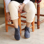 Kadın Lacivert Bağcıklı Barefoot Bot, 4. fotoğraf