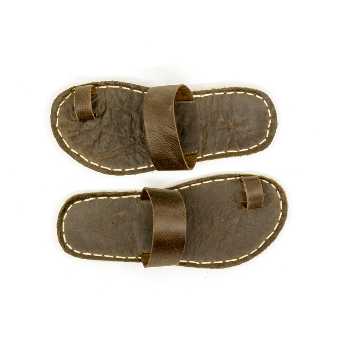 Erkek Klasik Kahverengi Barefoot Sandalet, 3. fotoğraf