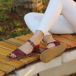 Kadın Bordo Lena Barefoot Sandalet, 5. fotoğraf