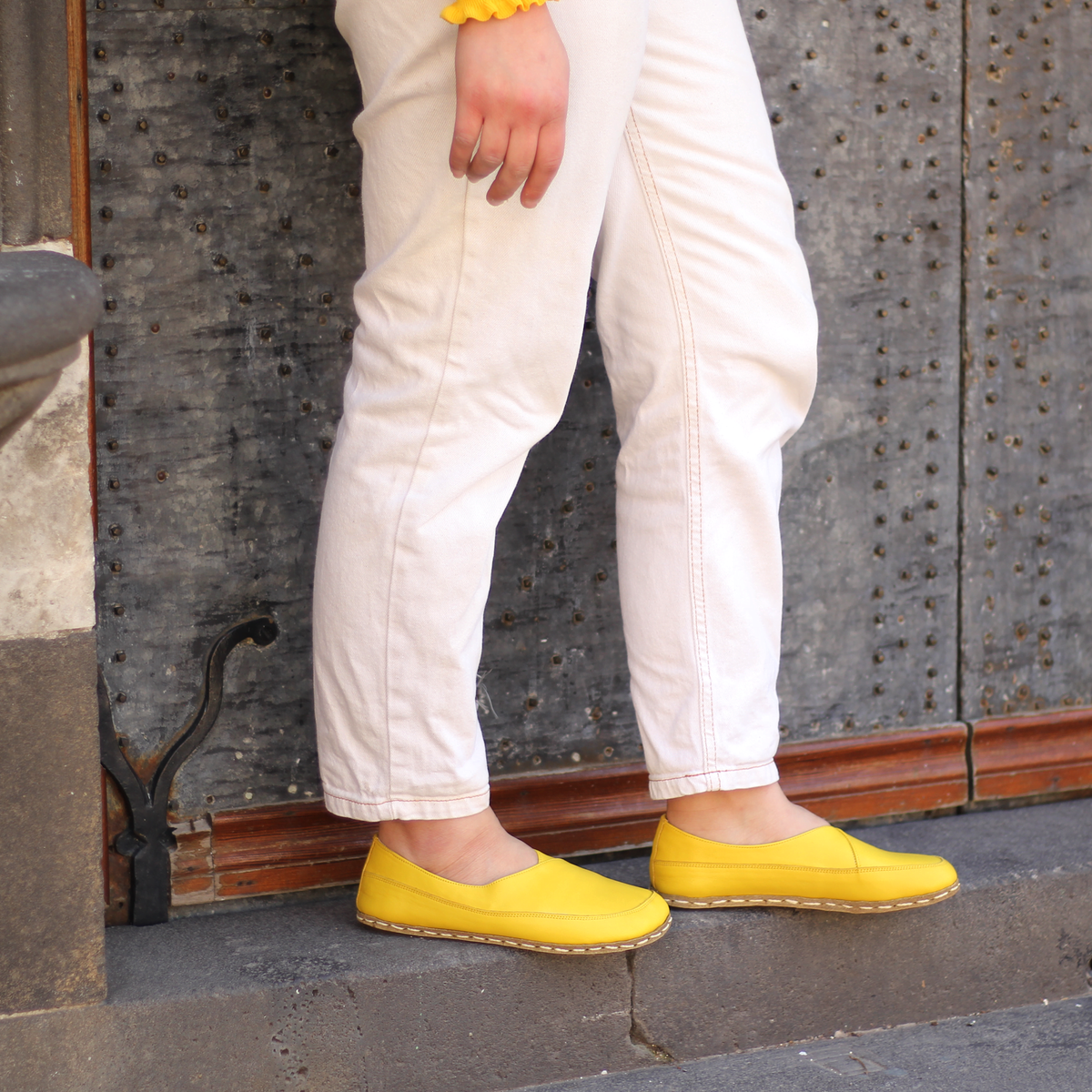 Kadın Sarı Sevim Barefoot Ayakkabı, 5. fotoğraf