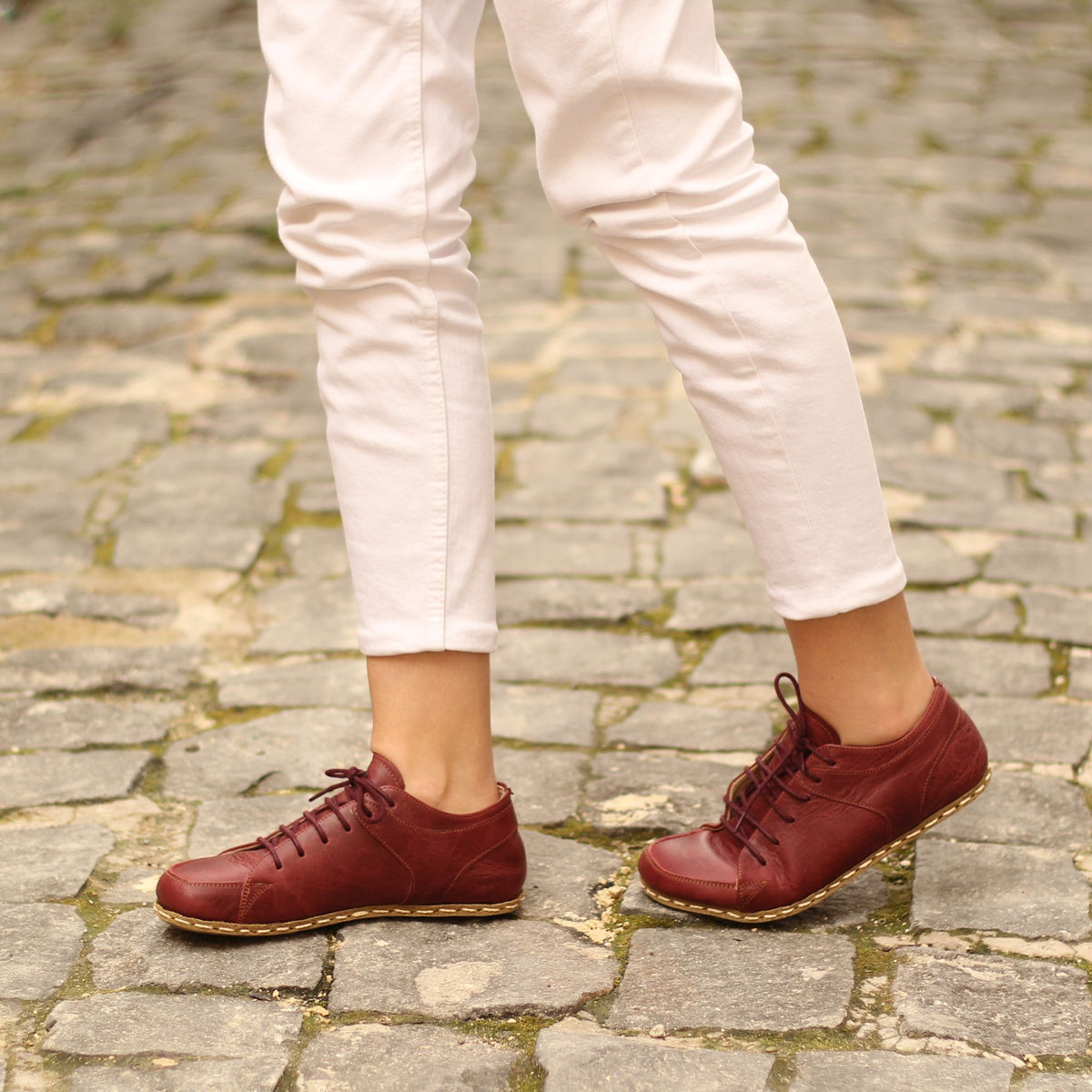 Kadın Bordo Sneaker Barefoot Ayakkabı, 4. fotoğraf