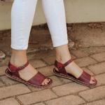 Kadın Bordo Lena Barefoot Sandalet, 4. fotoğraf