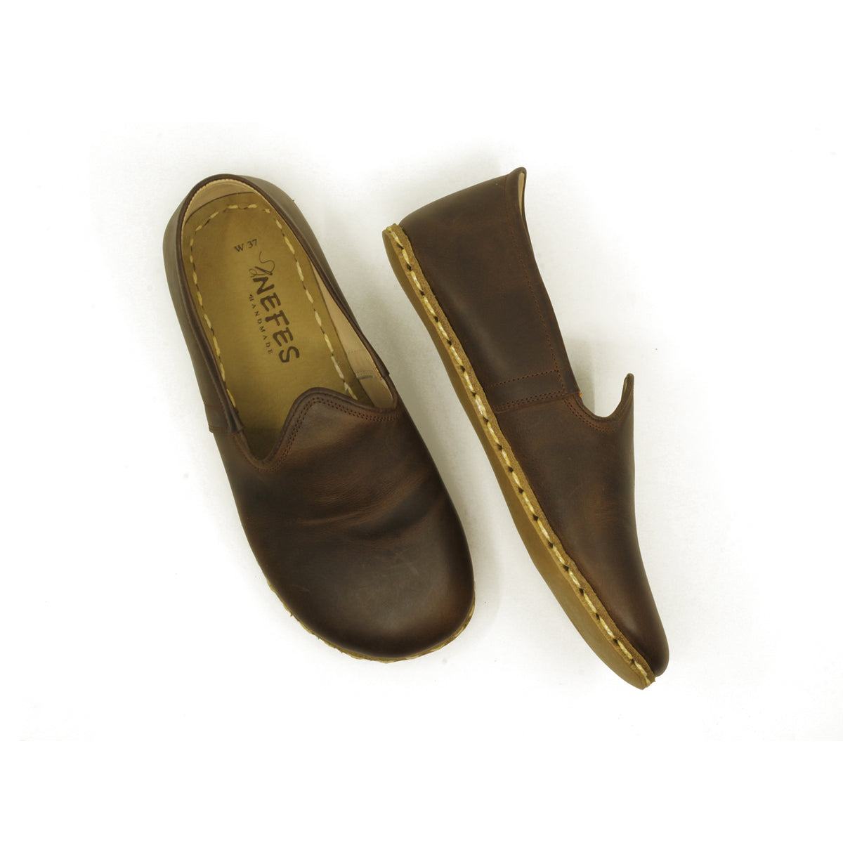 Kadın Klasik Kahverengi Klasik Barefoot Ayakkabı, 4. fotoğraf