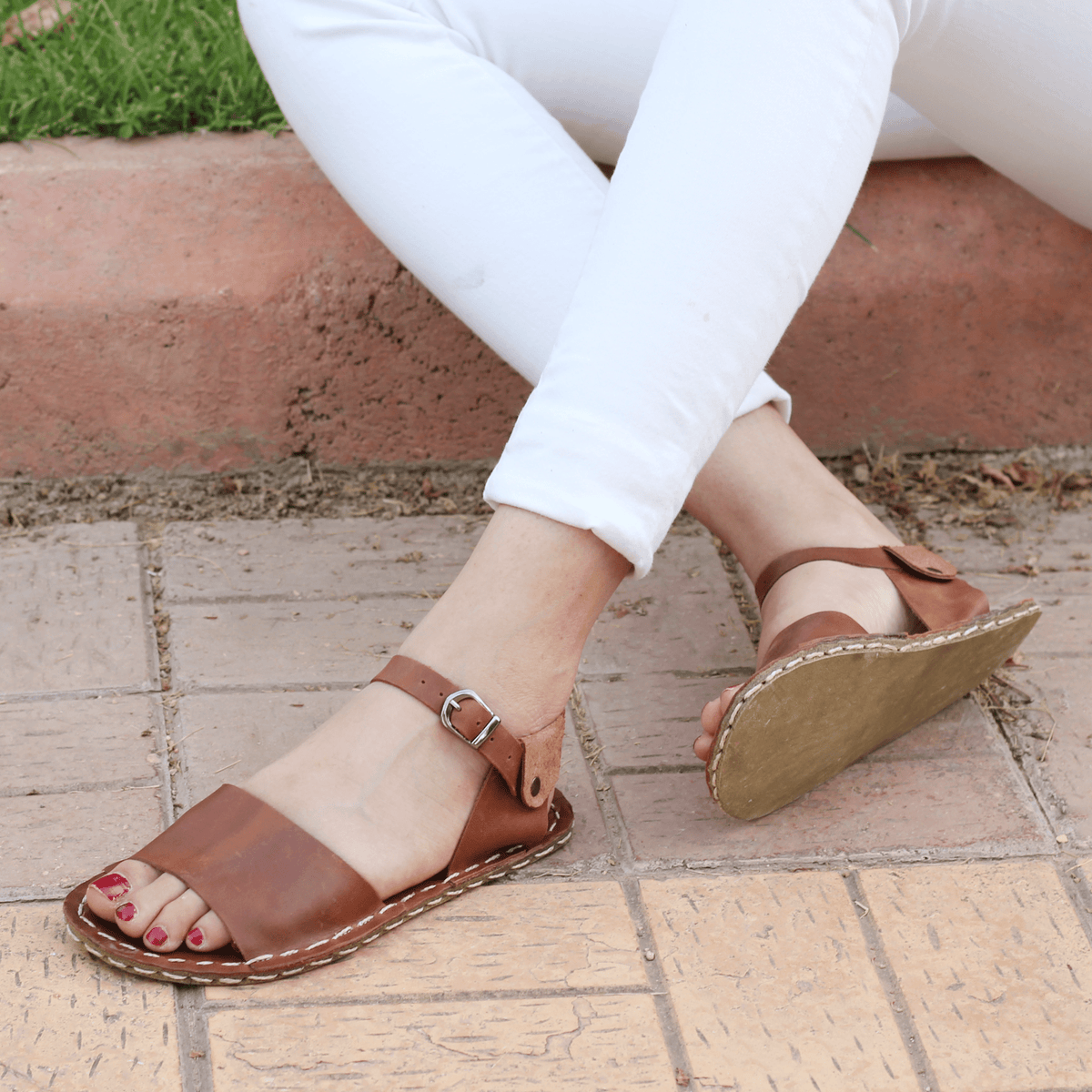 Kadın Parlak Kahve Lena Barefoot Sandalet, 4. fotoğraf