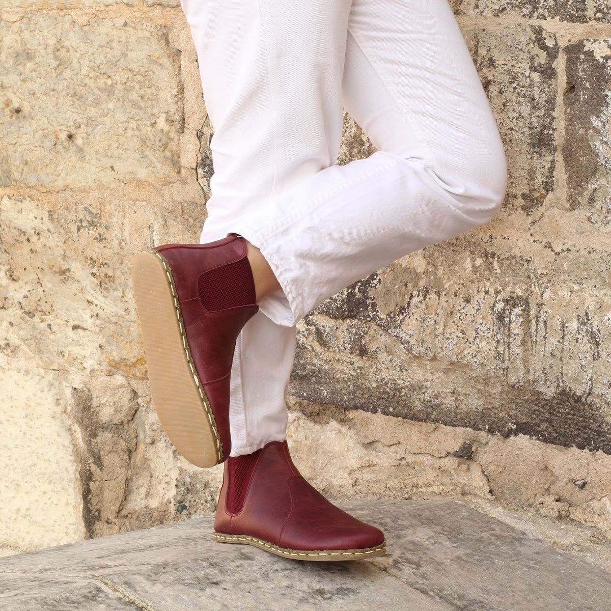 Kadın Bordo Chelsea Barefoot Bot, 3. fotoğraf