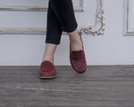 Kadın Bordo Atkılı Barefoot Ayakkabı, 8. fotoğraf