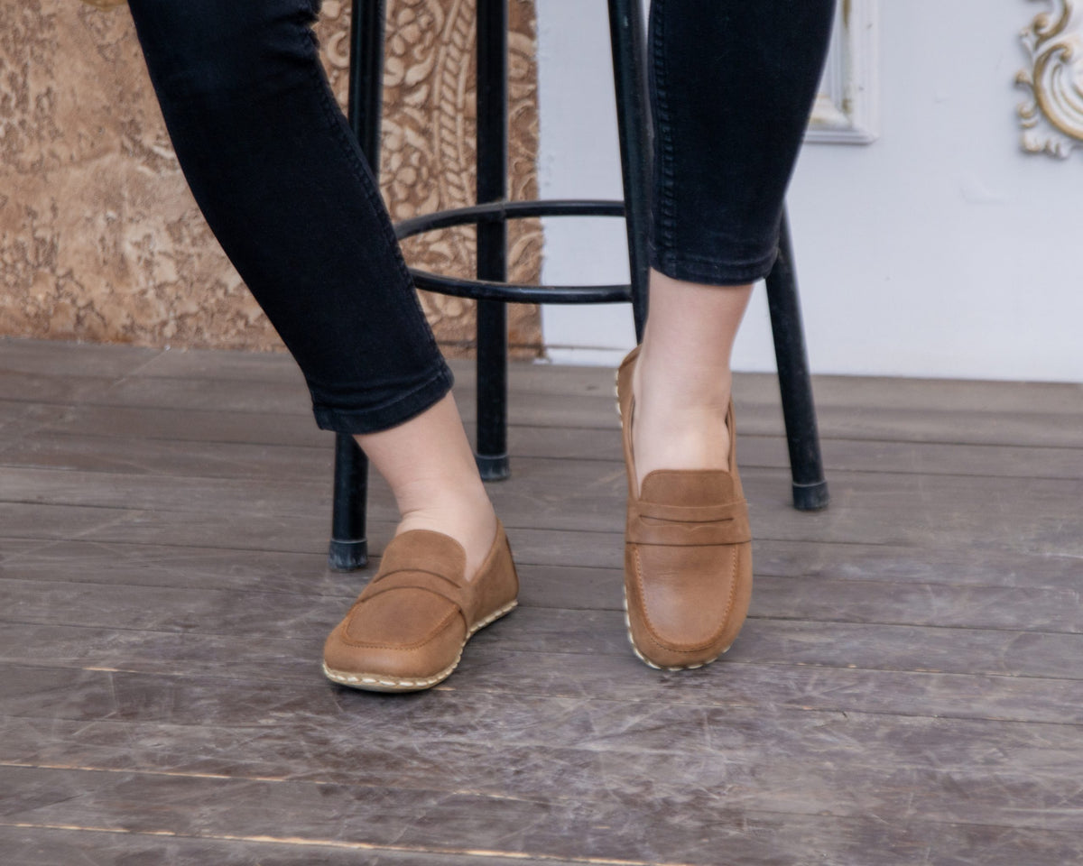 Kadın Mat Kahve Atkılı Barefoot Ayakkabı, 6. fotoğraf
