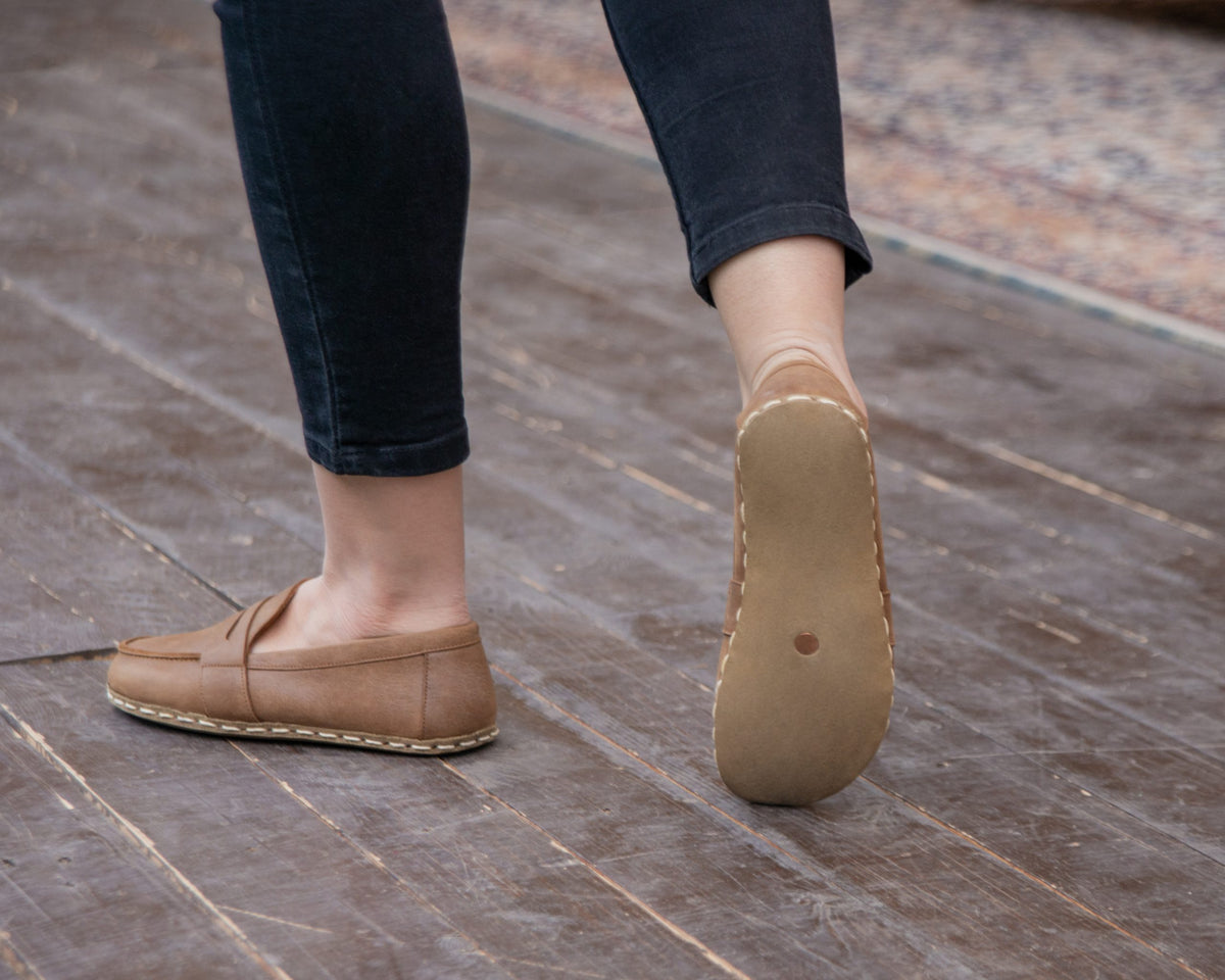 Kadın Mat Kahve Atkılı Barefoot Ayakkabı, 8. fotoğraf