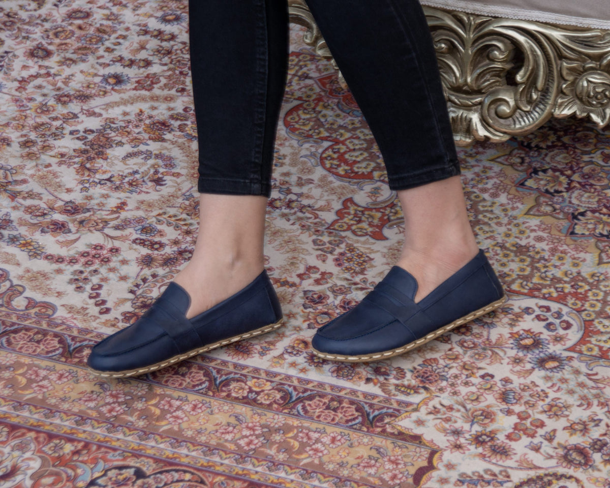 Kadın Lacivert Atkılı Barefoot Ayakkabı, 4. fotoğraf