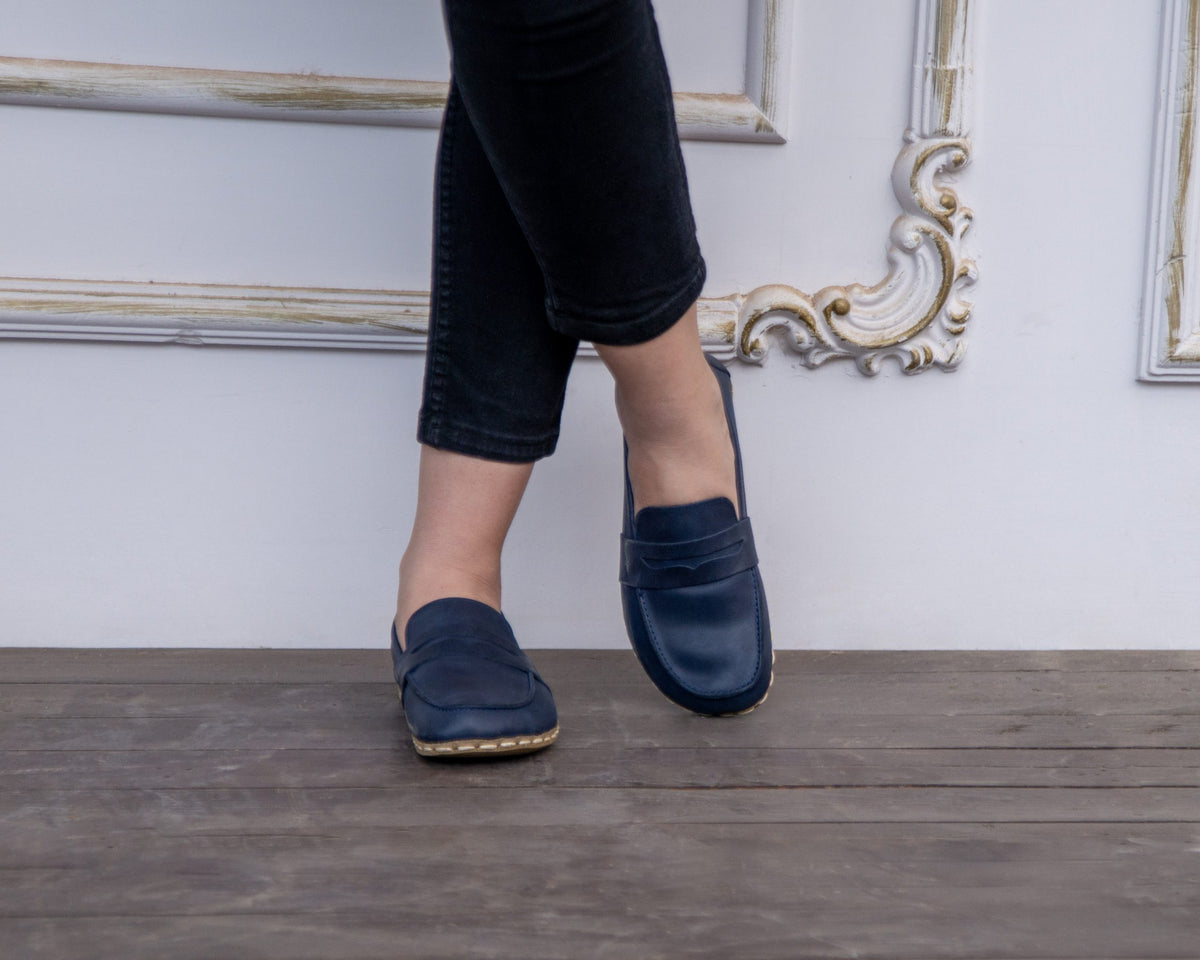 Kadın Lacivert Atkılı Barefoot Ayakkabı, 7. fotoğraf