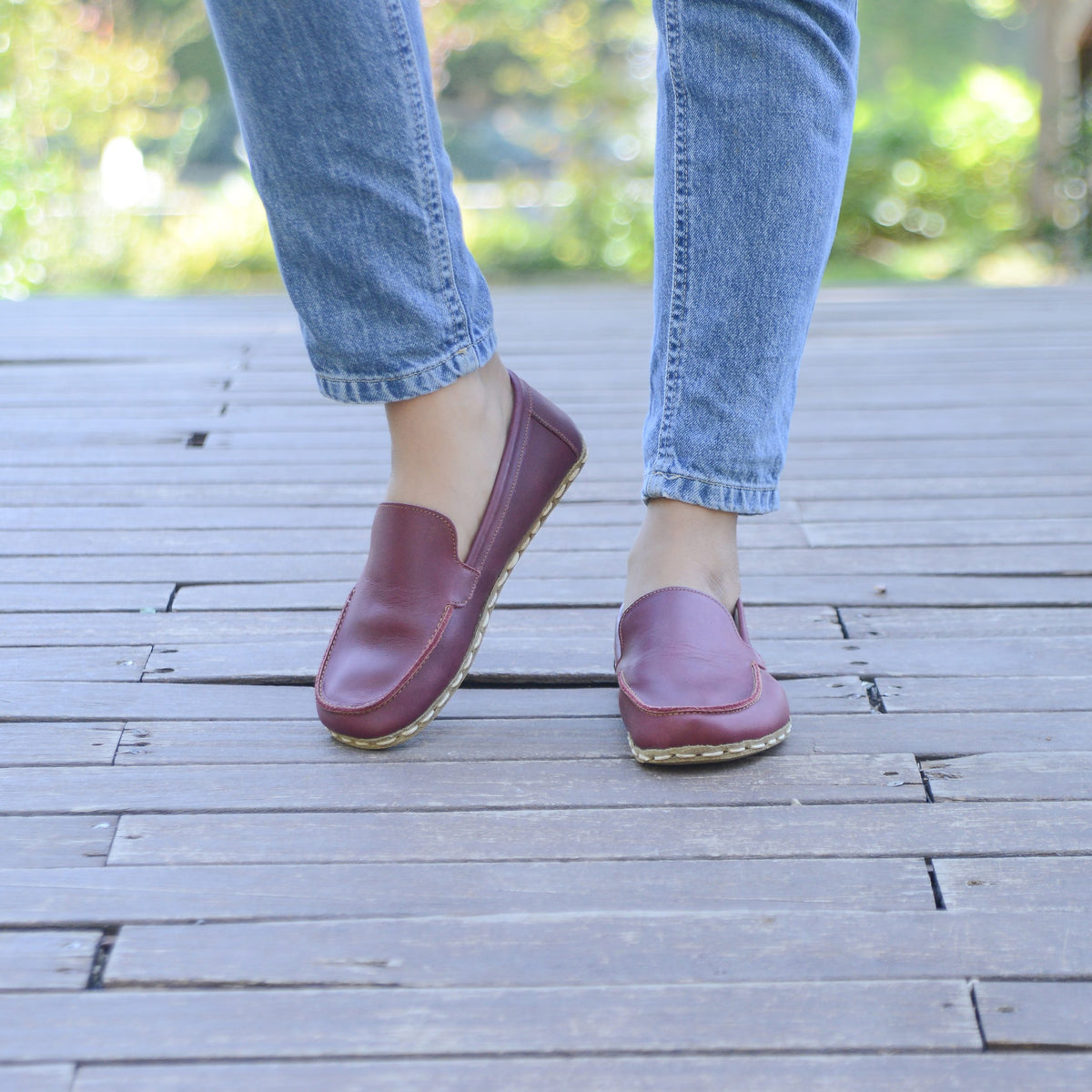Kadın Bordo Makasyon Barefoot Ayakkabı, 4. fotoğraf