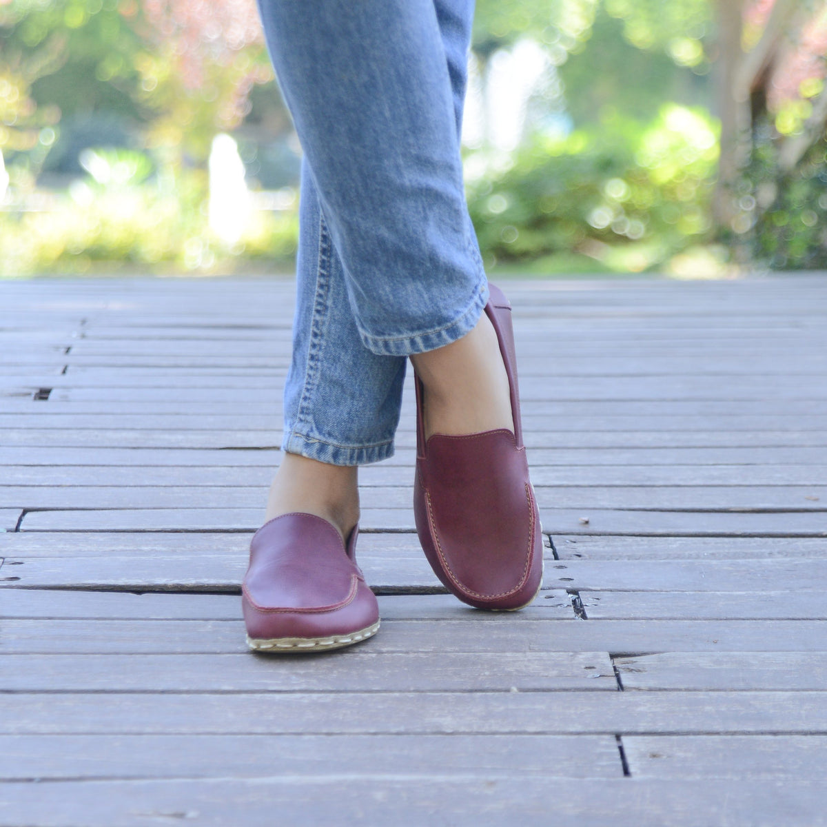 Kadın Bordo Makasyon Barefoot Ayakkabı, 5. fotoğraf