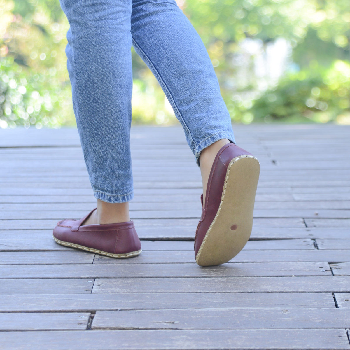Kadın Bordo Makasyon Barefoot Ayakkabı, 6. fotoğraf