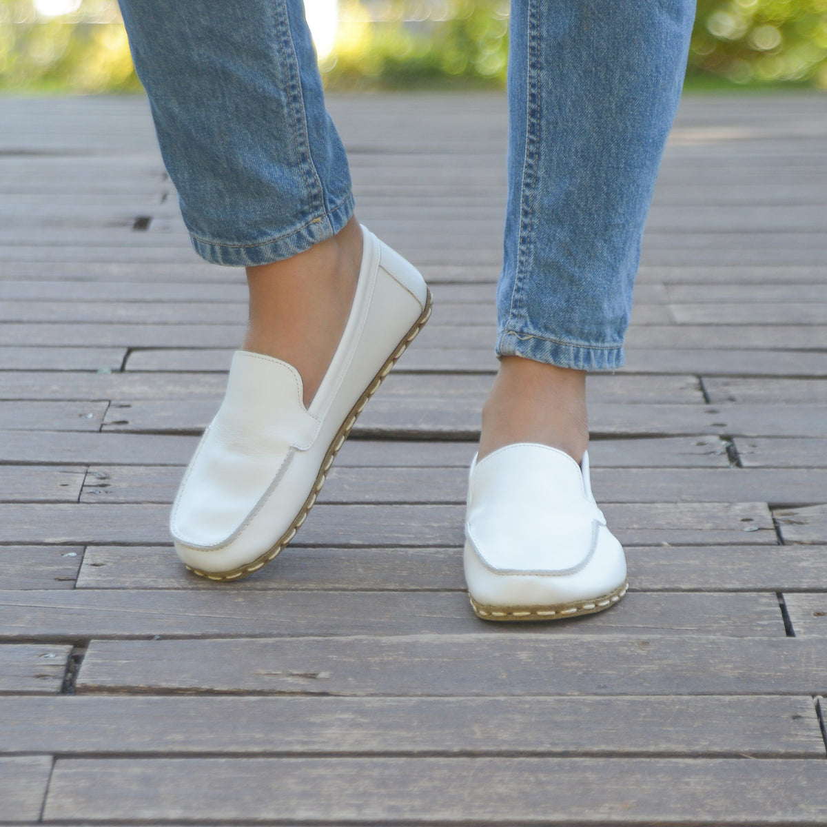 Kadın Beyaz Makasyon Barefoot Ayakkabı, 5. fotoğraf
