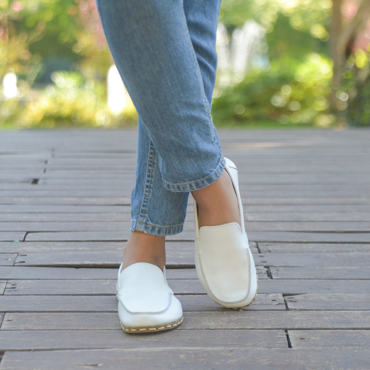 Kadın Beyaz Makasyon Barefoot Ayakkabı, 6. fotoğraf