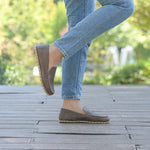 Kadın Klasik Kahve Makasyon Barefoot Ayakkabı, 4. fotoğraf