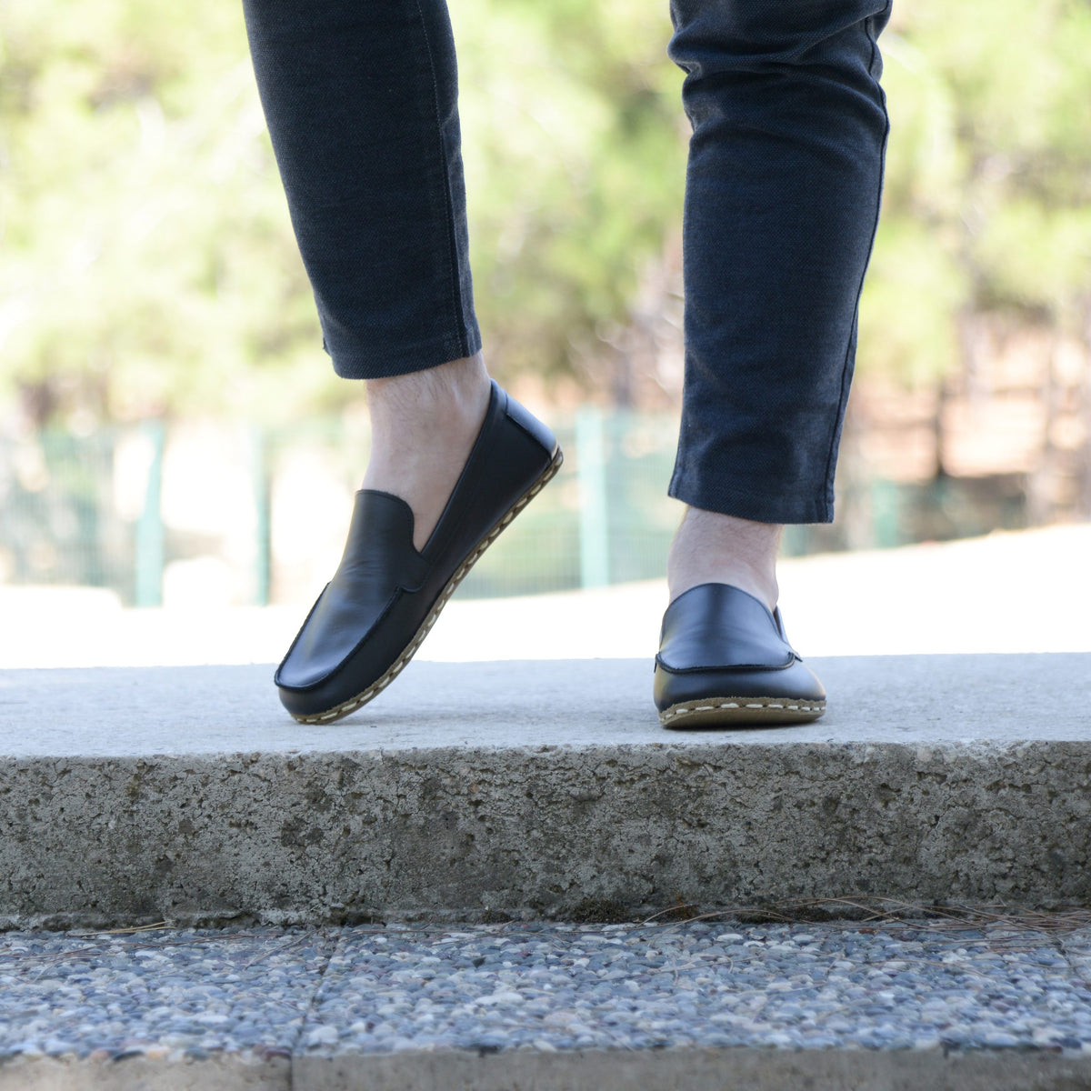 Erkek Siyah Makasyon Barefoot Ayakkabı, 6. fotoğraf